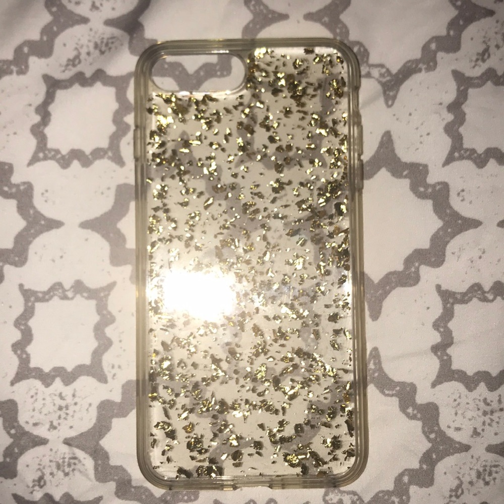 Gold flaked iPhone 7/8+ case